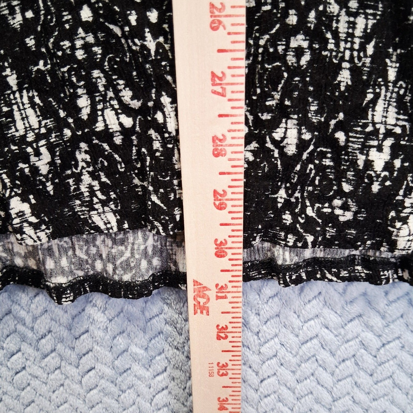 Others Follow Black White Damask Print Boho Tunic Top Crochet Lace Small