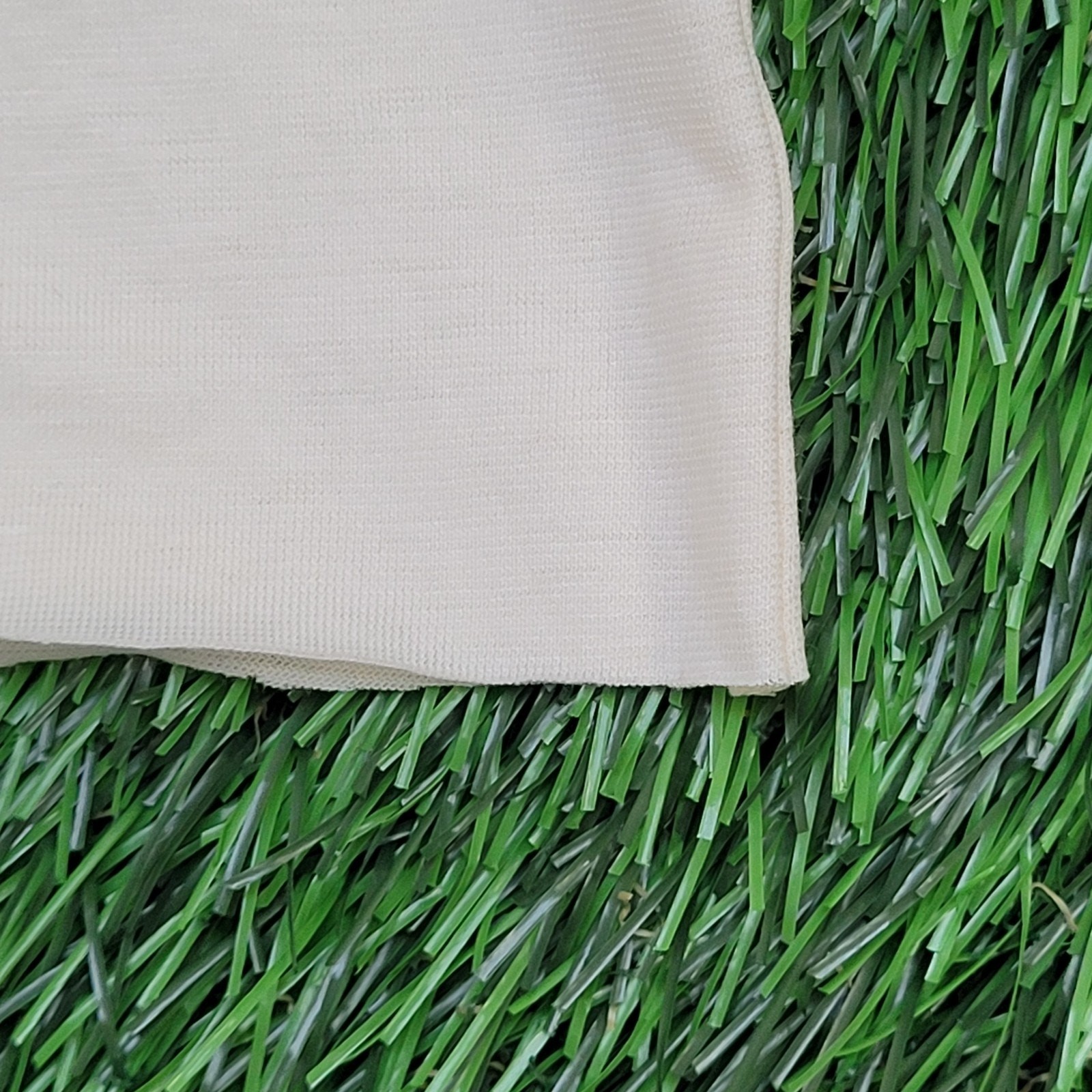 Vintage 90s MOD Polo Shirt Womens Medium 20×18 Beige Cropped