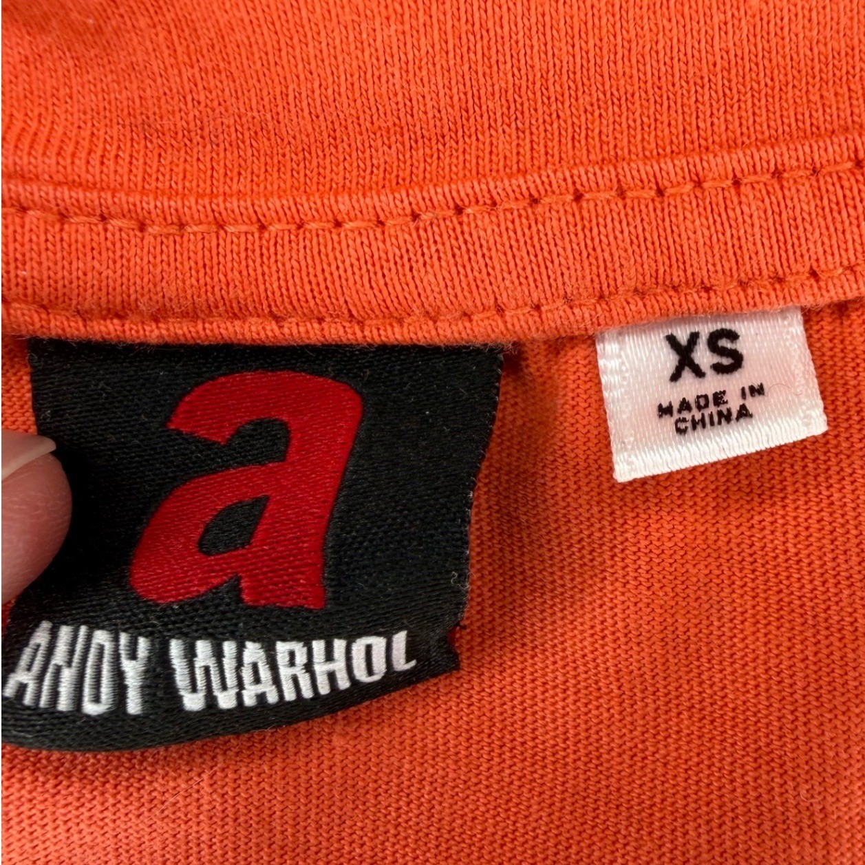 Vintage Uniqlo Andy Warhol Campbell’s Tomato Soup Graphic T-Shirt Orange XS