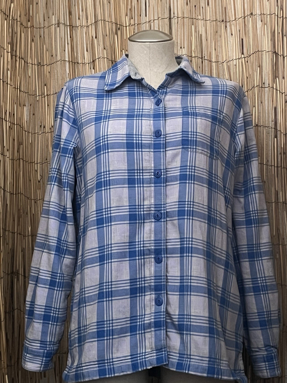 L.L. Bean Ladies Flannel Shirt Jacket-Size Small-Cotton Poly-Shacket