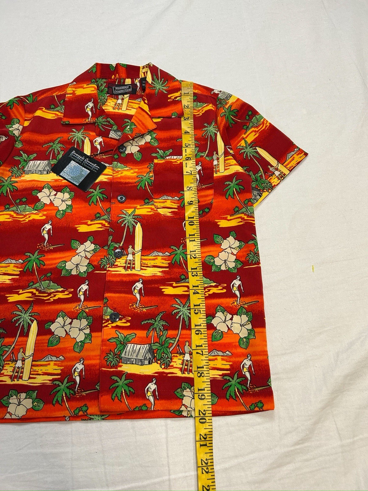 VTG Hawaiian Y2K Babydoll Surfing Baby Tee XS Kidcore Bobby Jack Style Beach NEW