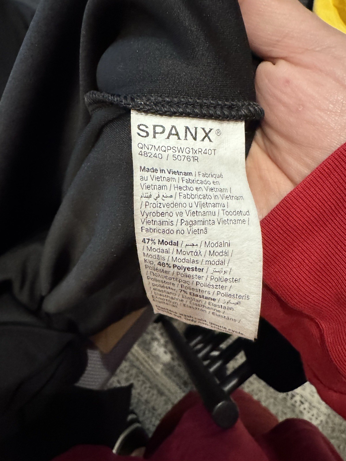 SPANX Modal Blend Knit Pullover Top R Long Sleeve Mock Neck Black Relaxed 50761R