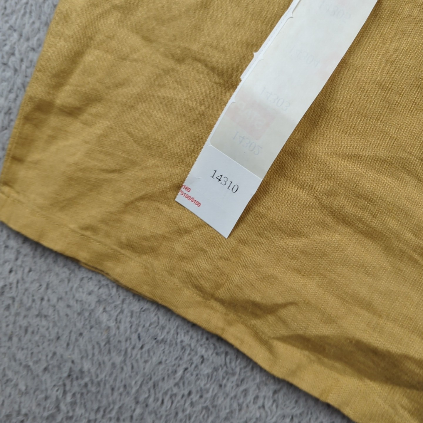 Muji Top Womens M Yellow True Hemp Lagenlook Pullover Oversize Casual