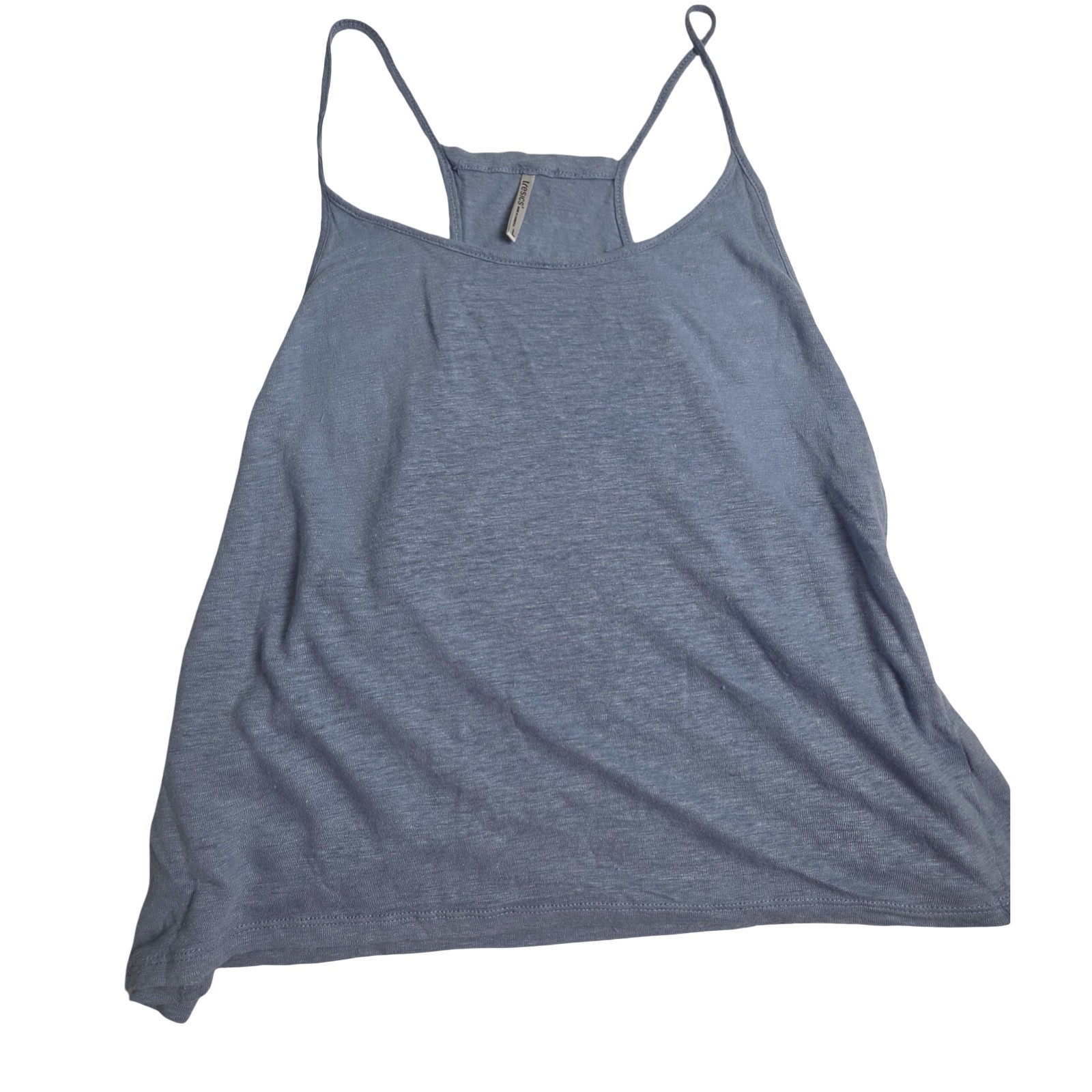 Tresics 100% Linen Blue Racerback Swing Cami Top Wmn’s Size L Coastal Minimalist