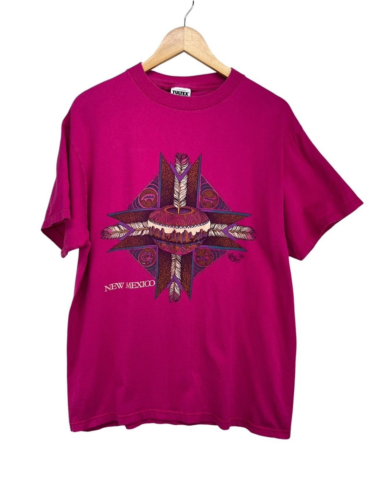 Vtg 90s Creative Spirit New Mexico Crewneck Tee Adult Large 100% Cotton