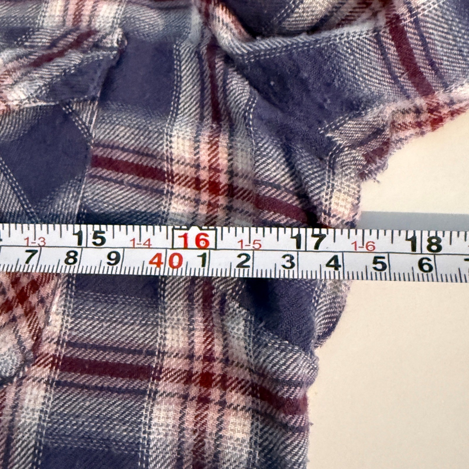 Rare 2009 Plaid Flannel Shirt Blue Burgundy Button Up Bella Swan Style Size