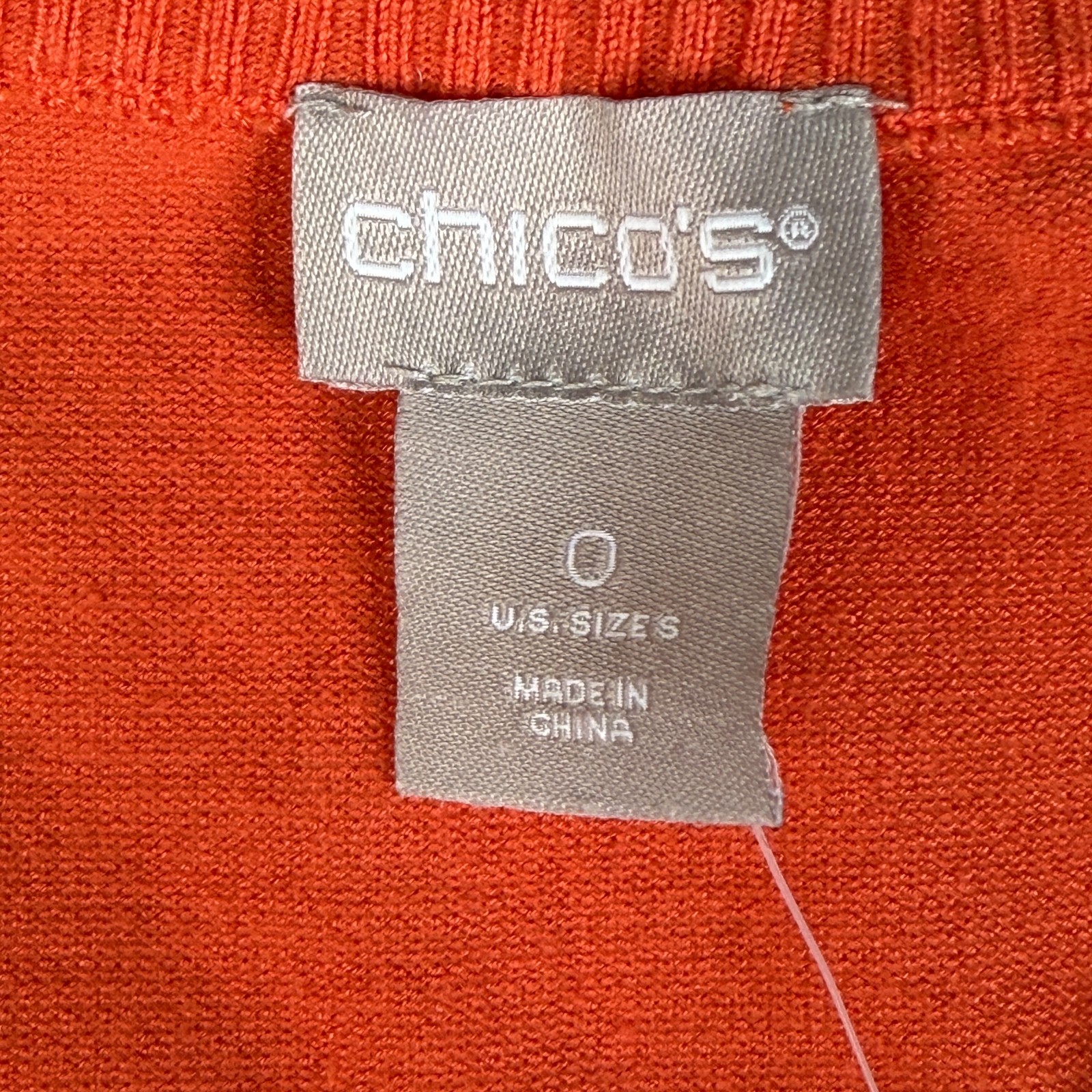 Chicos Sweater Tank 0 Small Orange Blue Purple Knit Woven Floral Sleeveless
