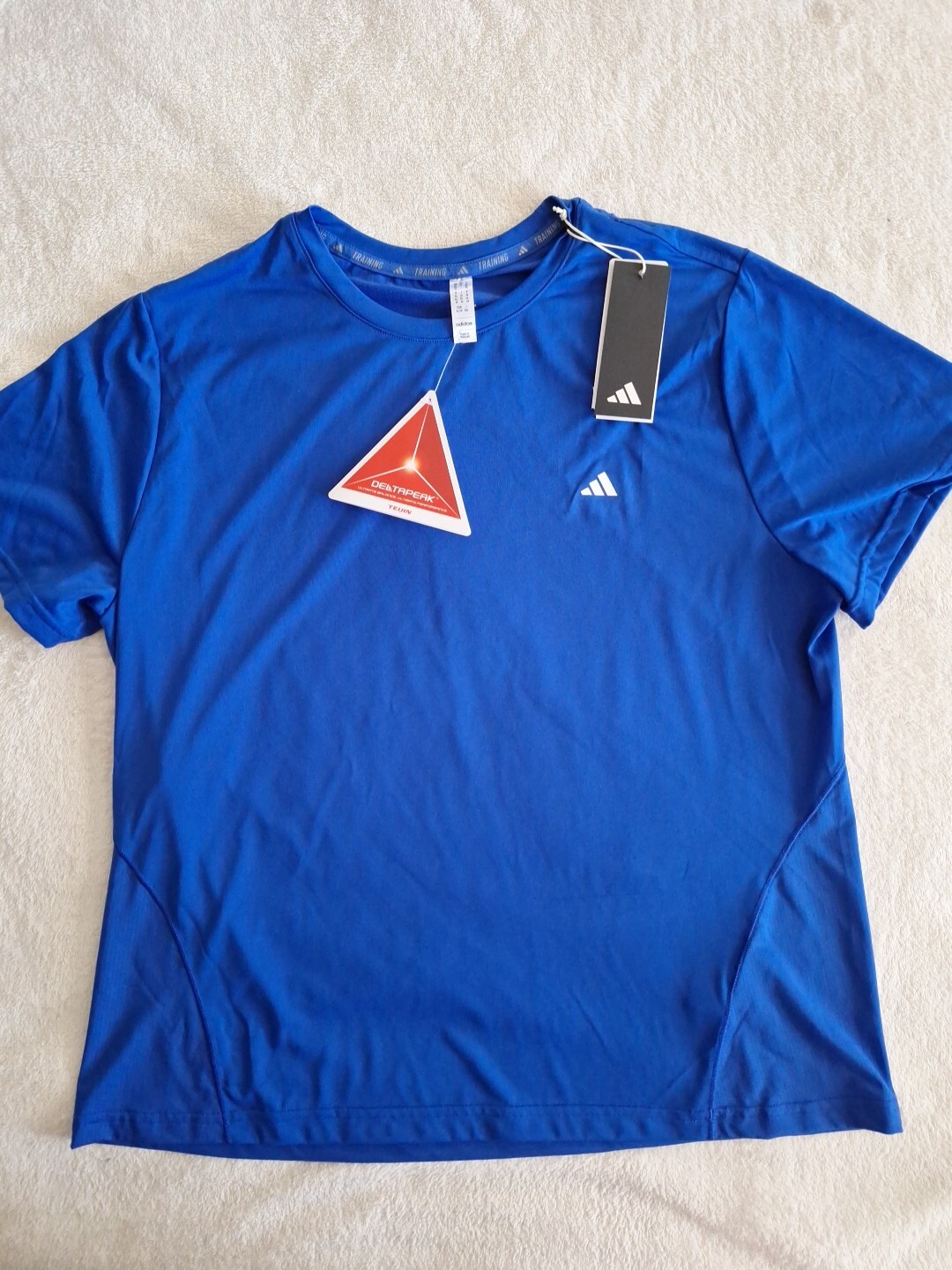 Adidas Women’s Training Active Dry Fit Short Sleeve Tee Shirt Royal Blue Size L