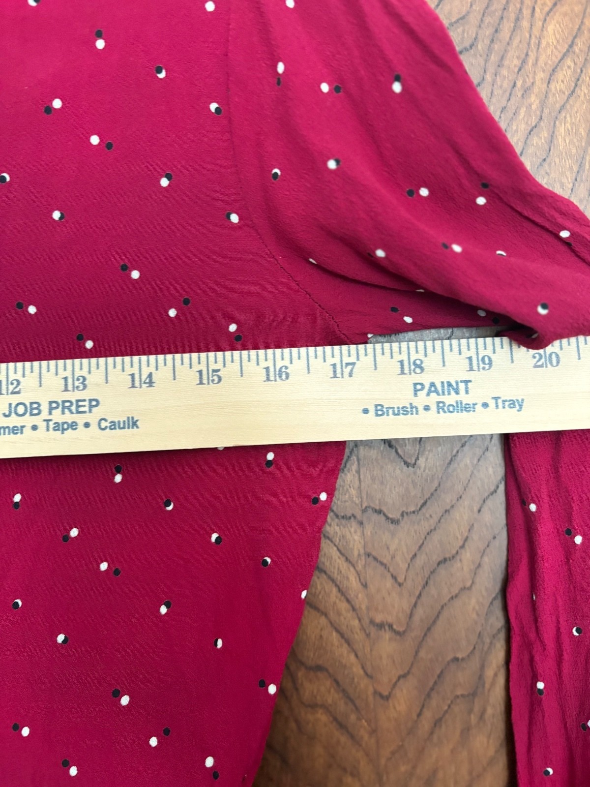 Rails Beaux Rouge Offset Dot Rayon Blouse Small