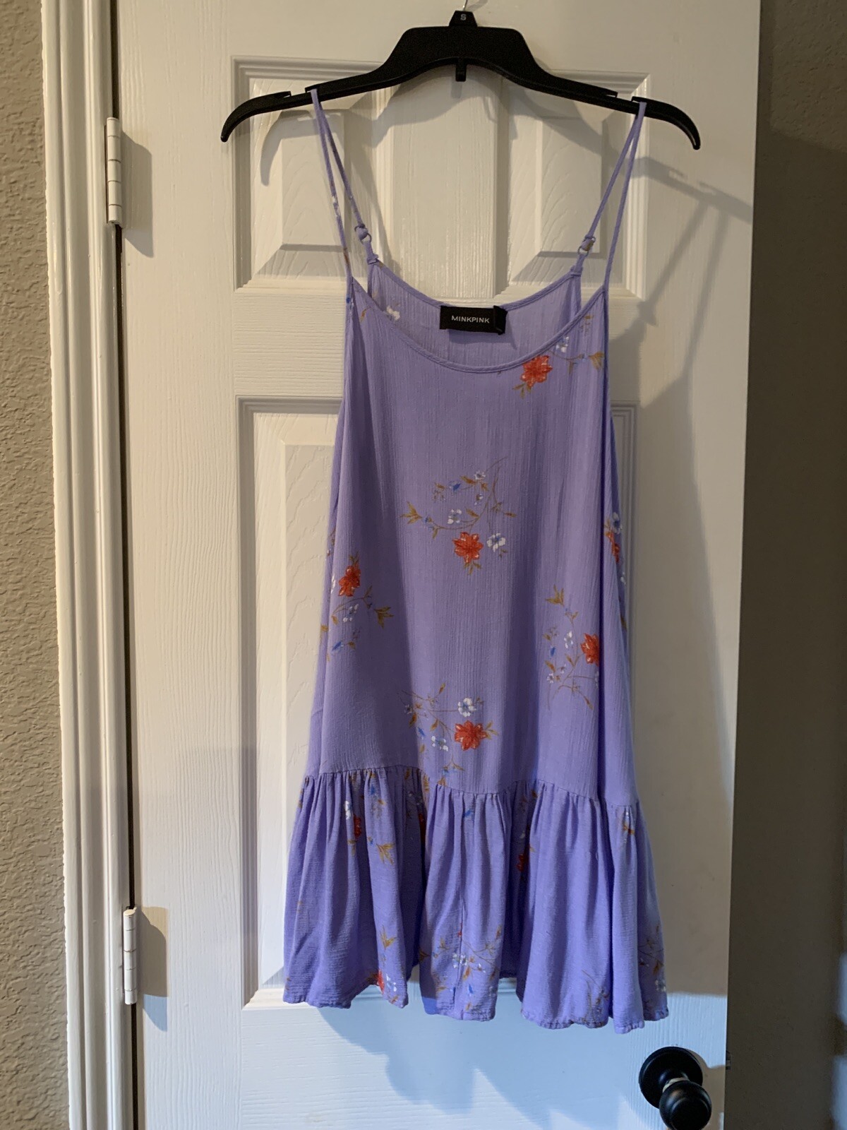 Minkpink Sleeveless Tunic Top Purple Floral Medium Spring Summer