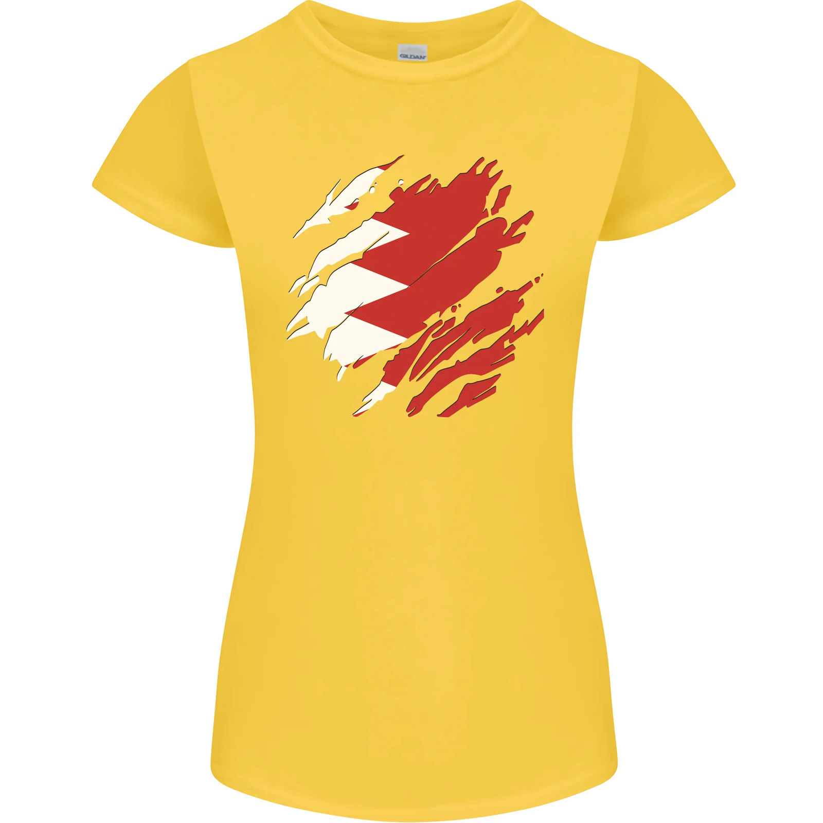Torn Bahrain Flag Bahraini Day Football Womens Petite Cut T-Shirt