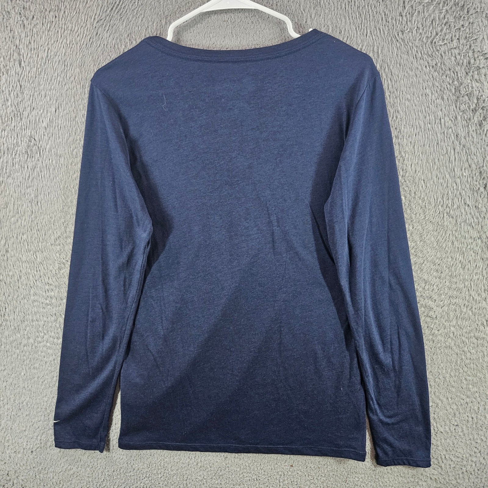 Nike Dallas Cowboys Womens Long Sleeve V-Neck T-Shirt Navy Blue Large NFL Star
