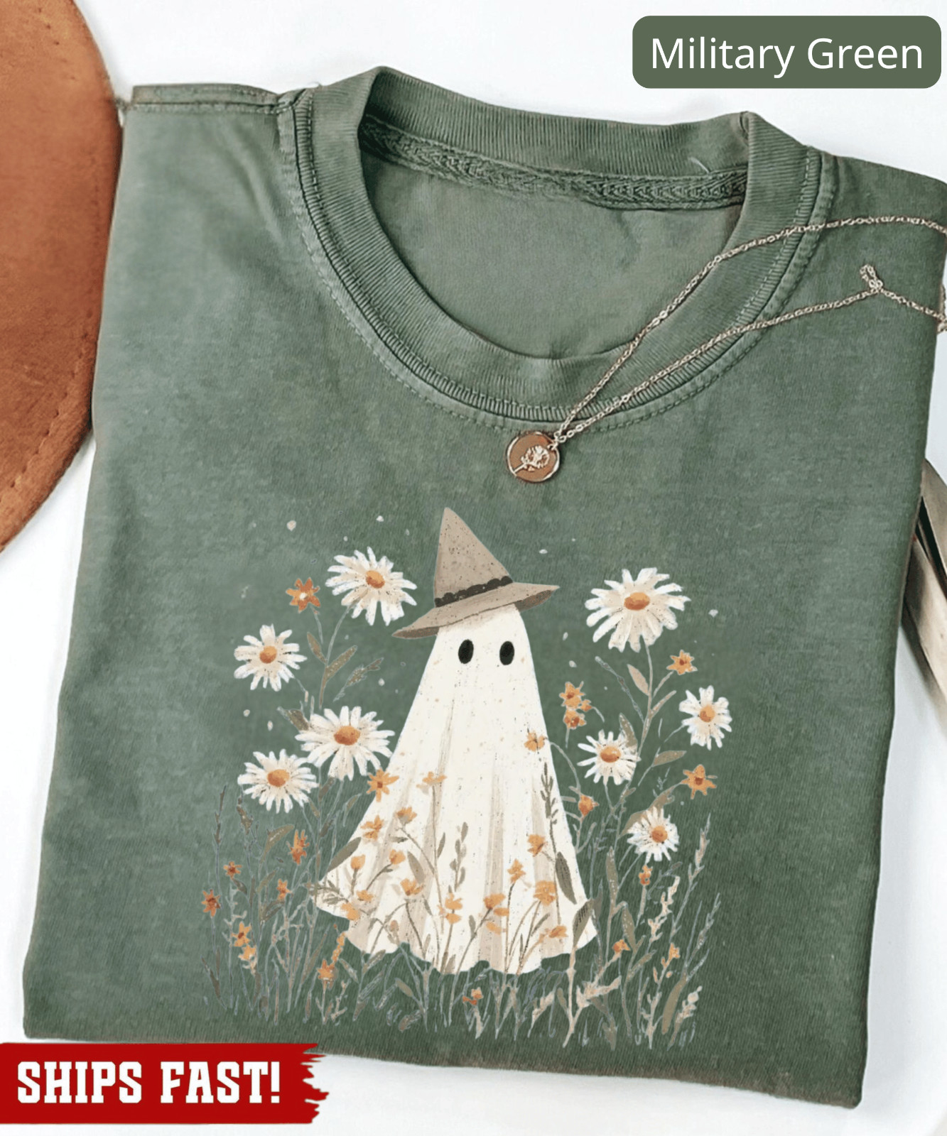 Cute Ghost Shirt, Cottagecore Boho Ghost Coomfy Relaxed Fit Unisex Tshirt, Vinta