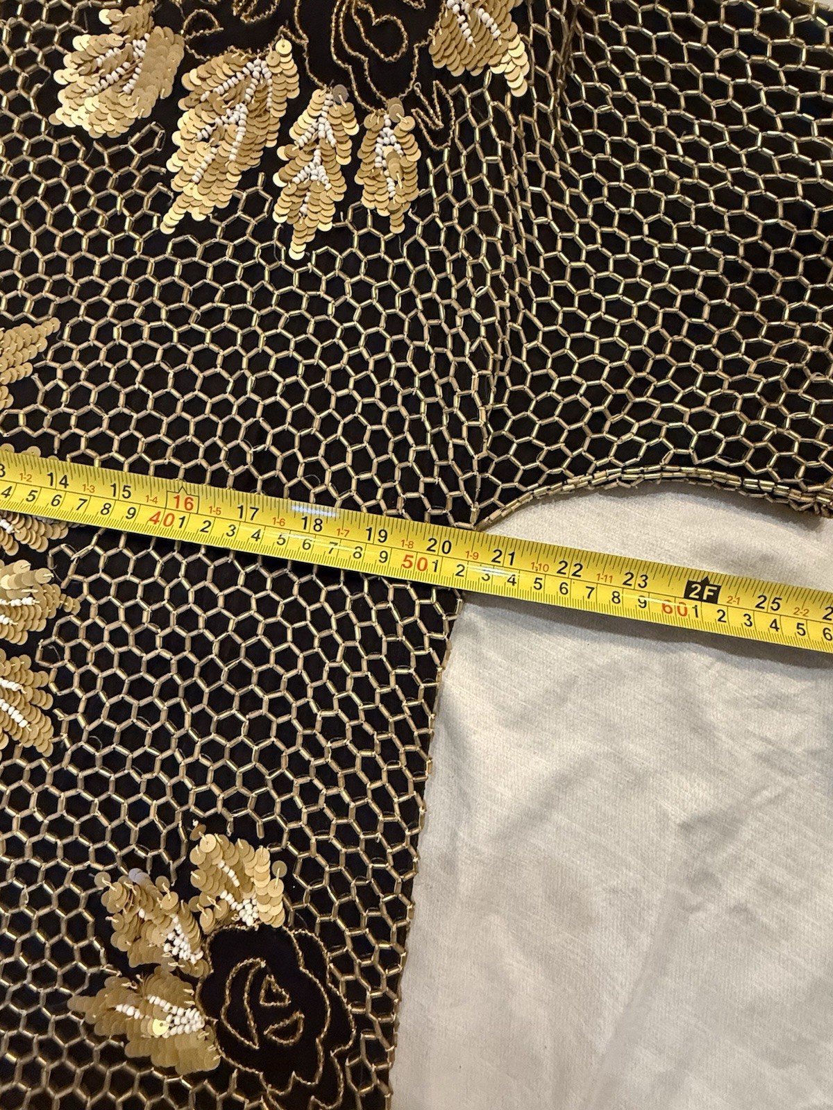 Vintage Jean for Joseph Le Bon 100% Pure Silk Black & Gold Sequin Top Women S