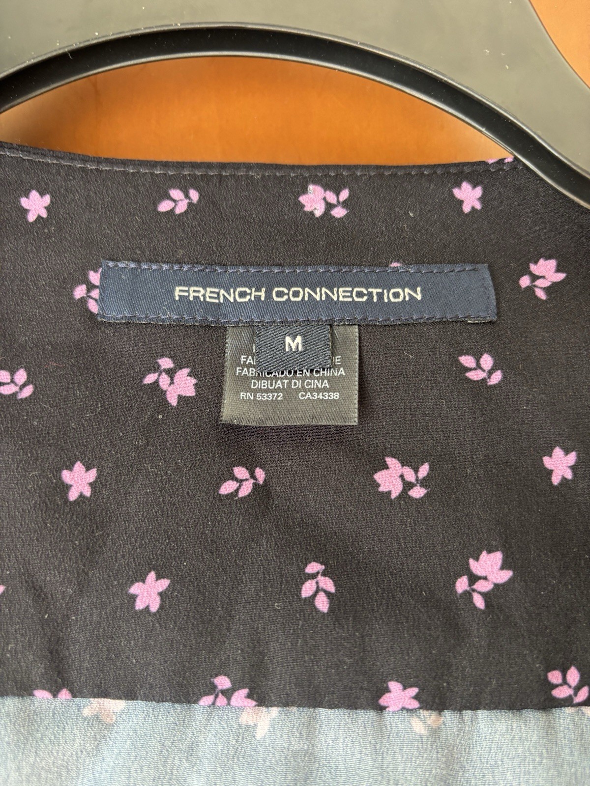 French Connection Floral Peasant Blouse Size Medium