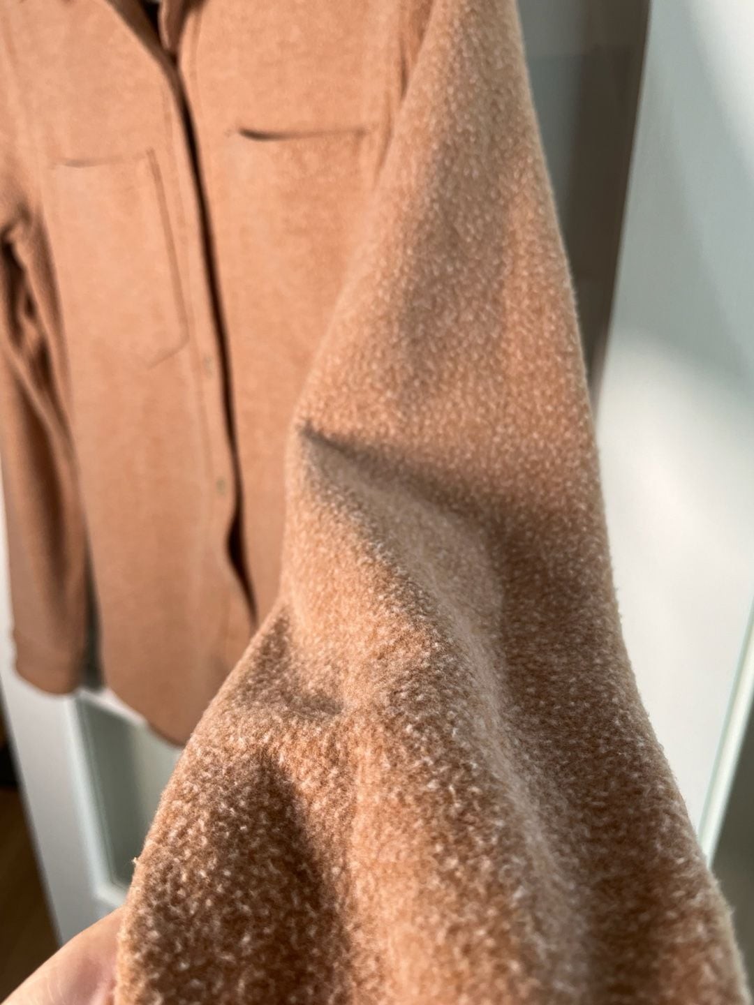 Alpine Design Women’s Brown Long Sleeve Button-Front Fleece Shirt Jacket