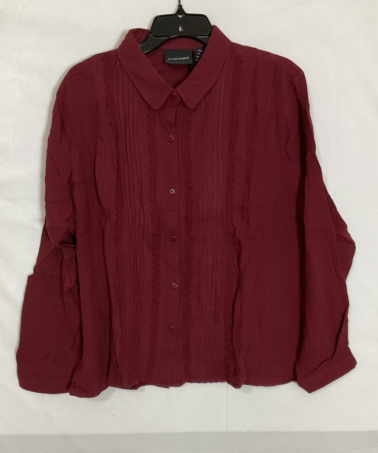 Liv Los Angeles Button Up Top Women’s Size 1X Red Casual Dress