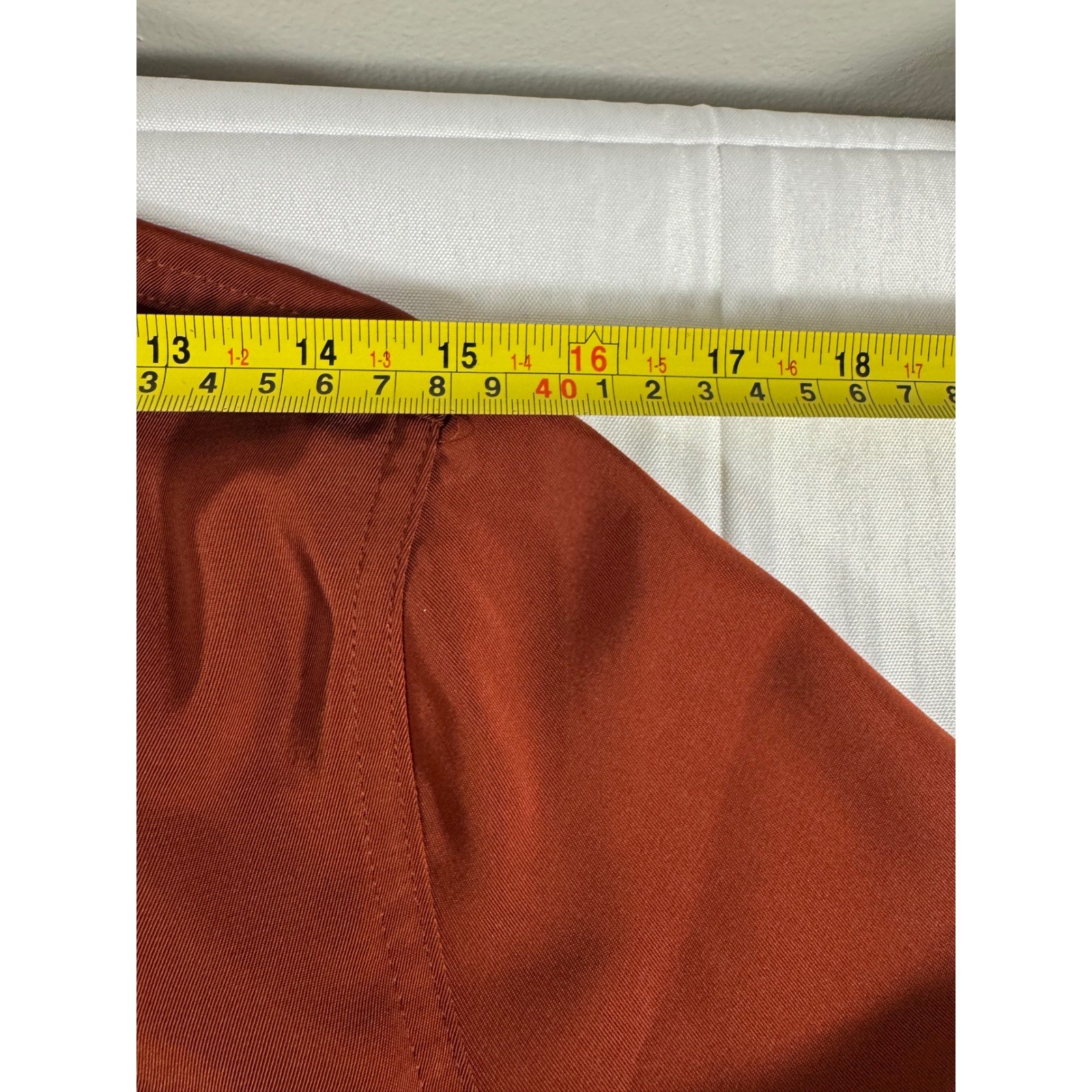 Banana Republic Womens XS Rust Copper Twill Long Sleeve Utility Blouse Top