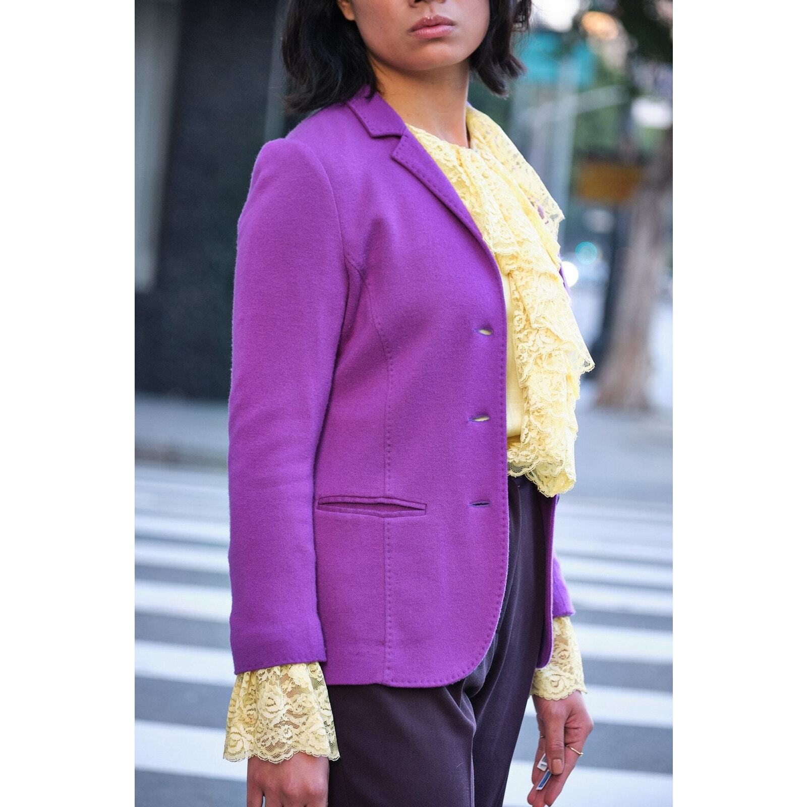 1960s I. Magnin Pale yellow Cottagecore, Cotton Lace Blouse