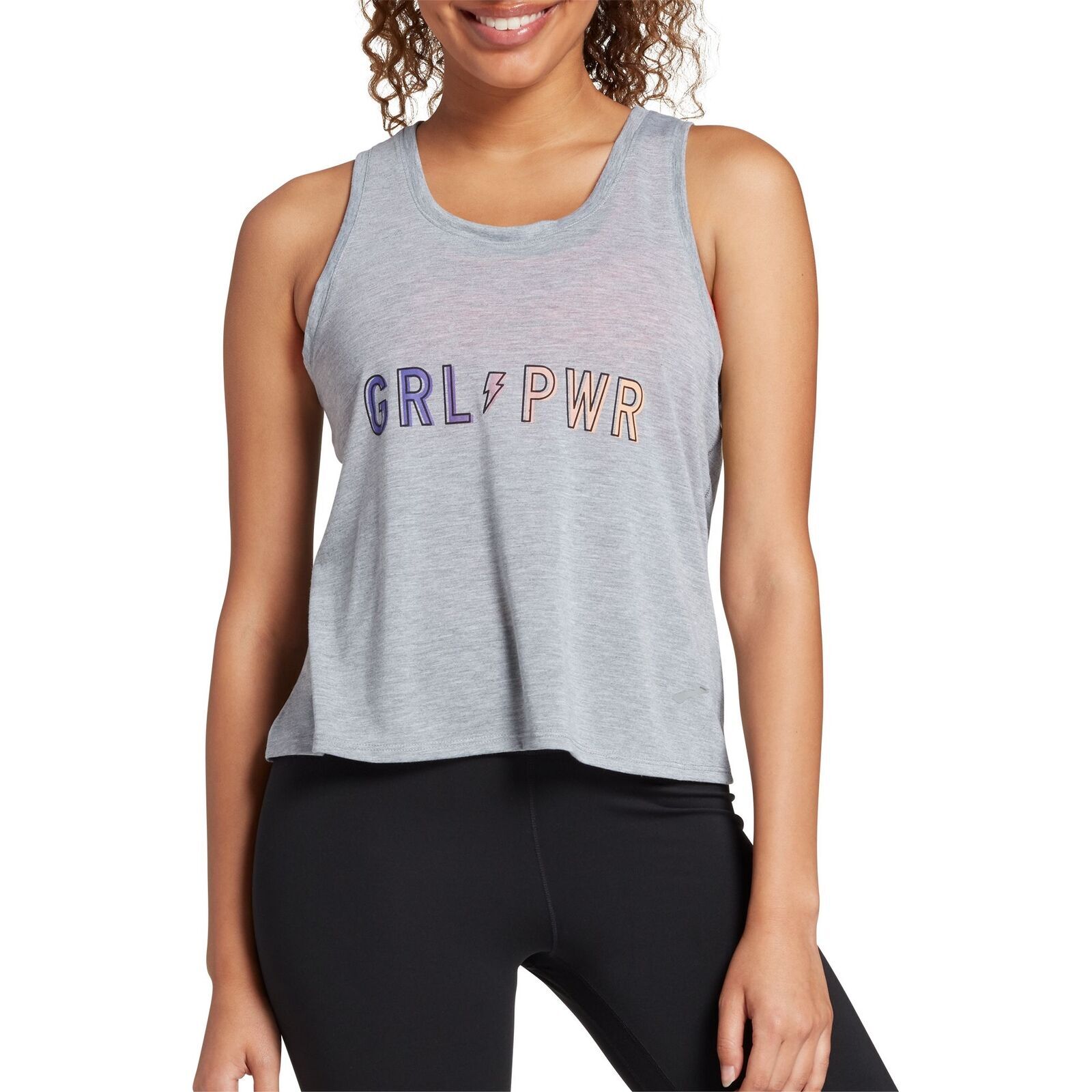 Brooks Women’s XXL Running Club Girl Power Tee Tank Sleeveless Shirt Gray