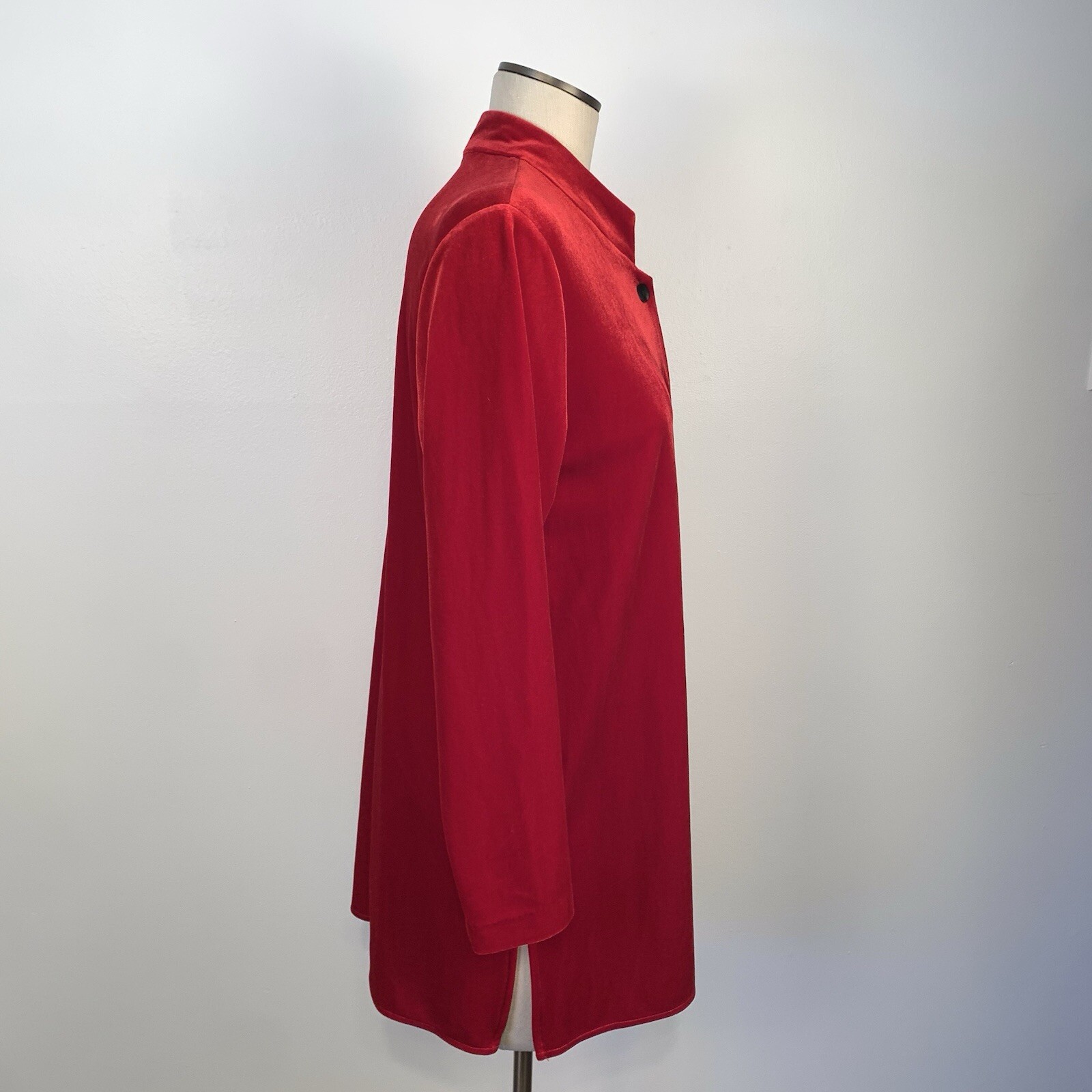 NWT Caroline Rose Red Velour Velvet Blazer Size Medium Made in the USA