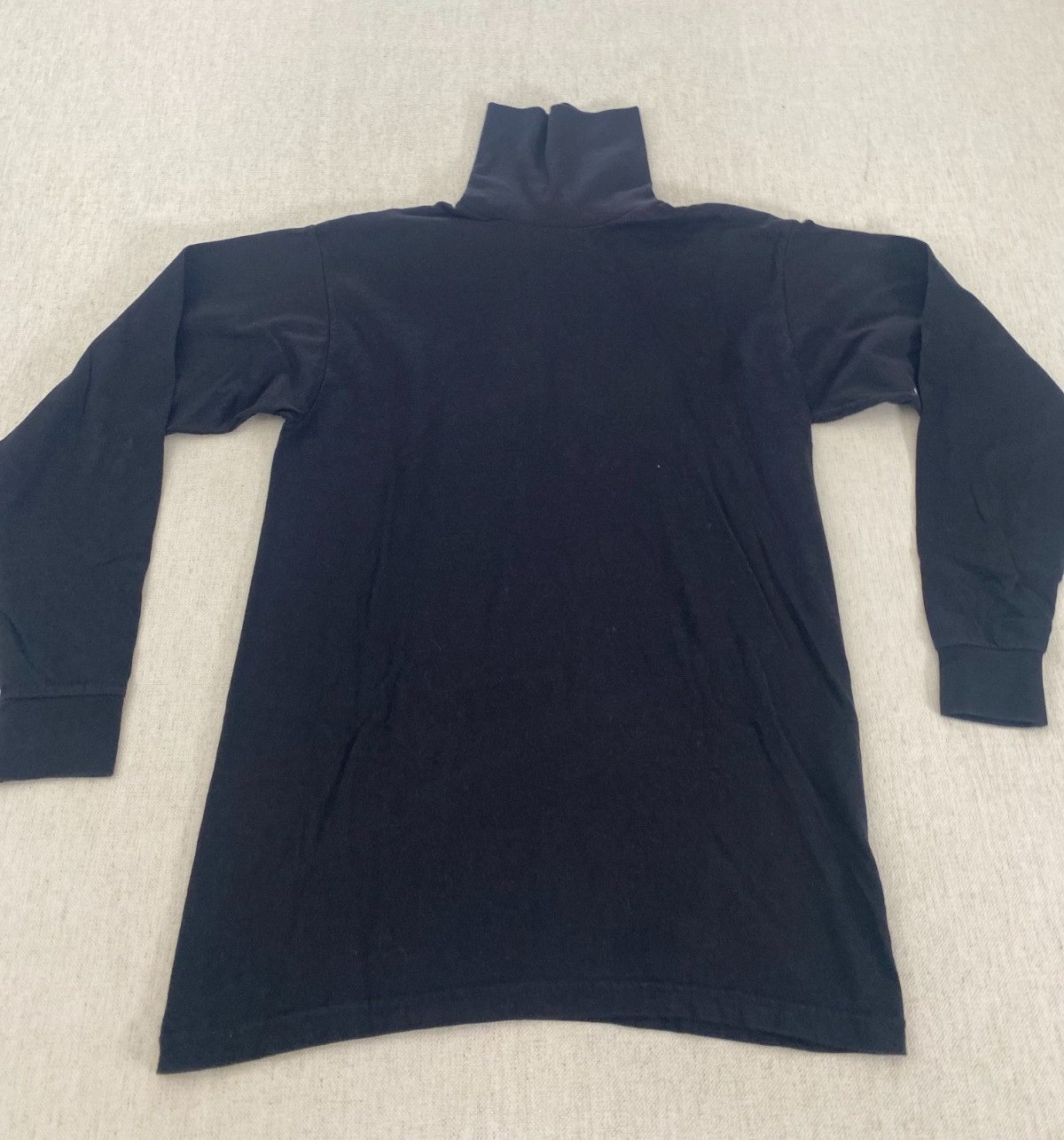 Medalist Turtleneck Top Womens Medium Black Knit Long Sleeve Pullover Casual
