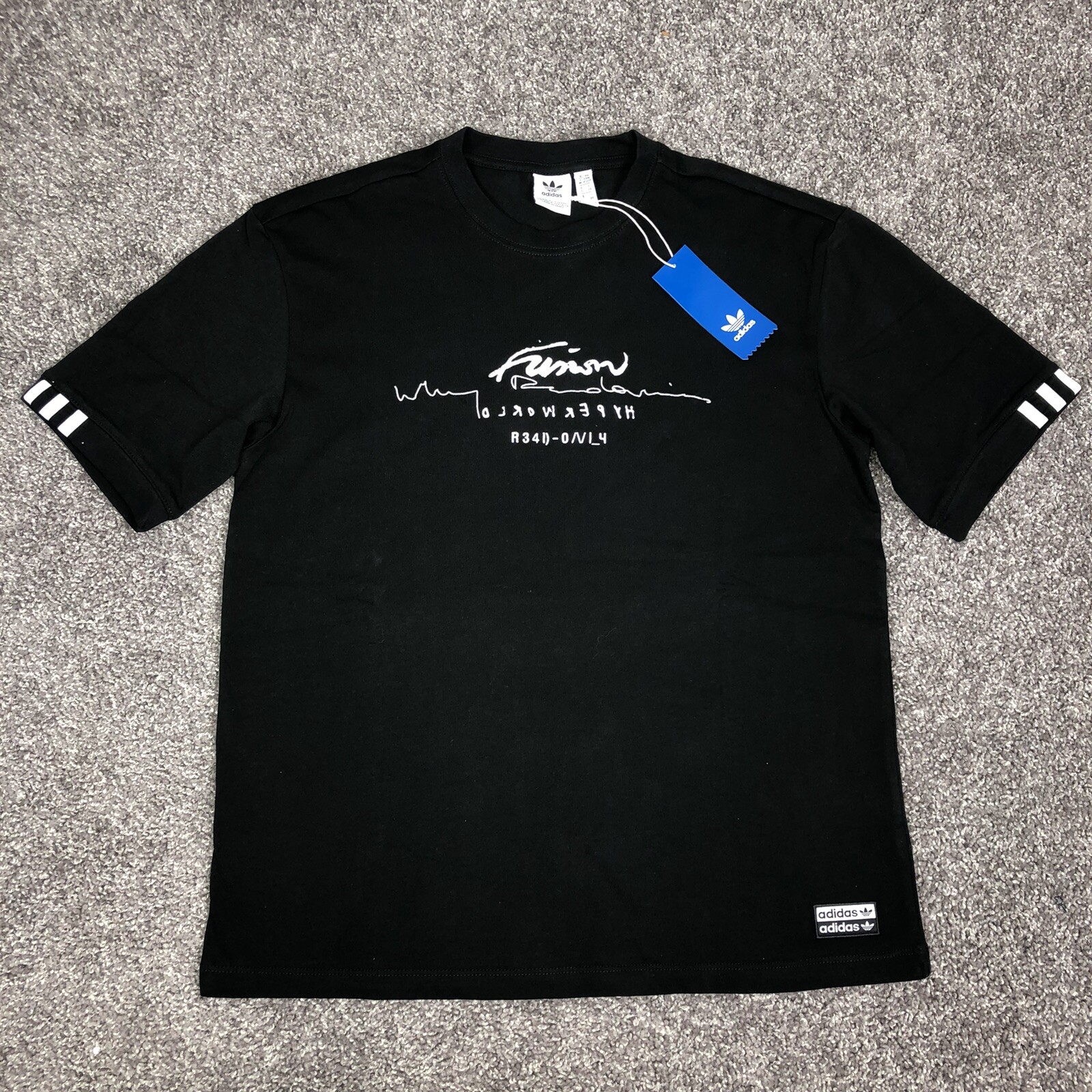 Adidas Originals R.Y.V. Womens Oversized Premium T-Shirt Black Size XS 32 GD2975