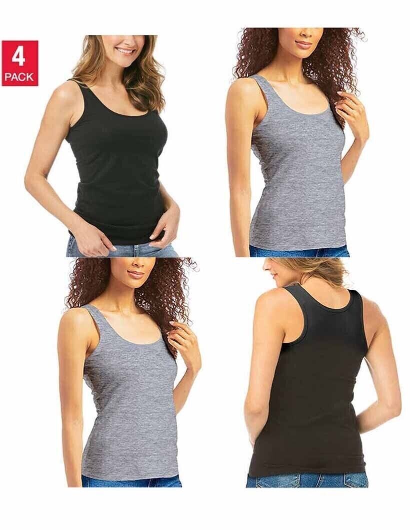 Lucky Brand Womens Tank Top, 4 Pack;VARIETY!!!