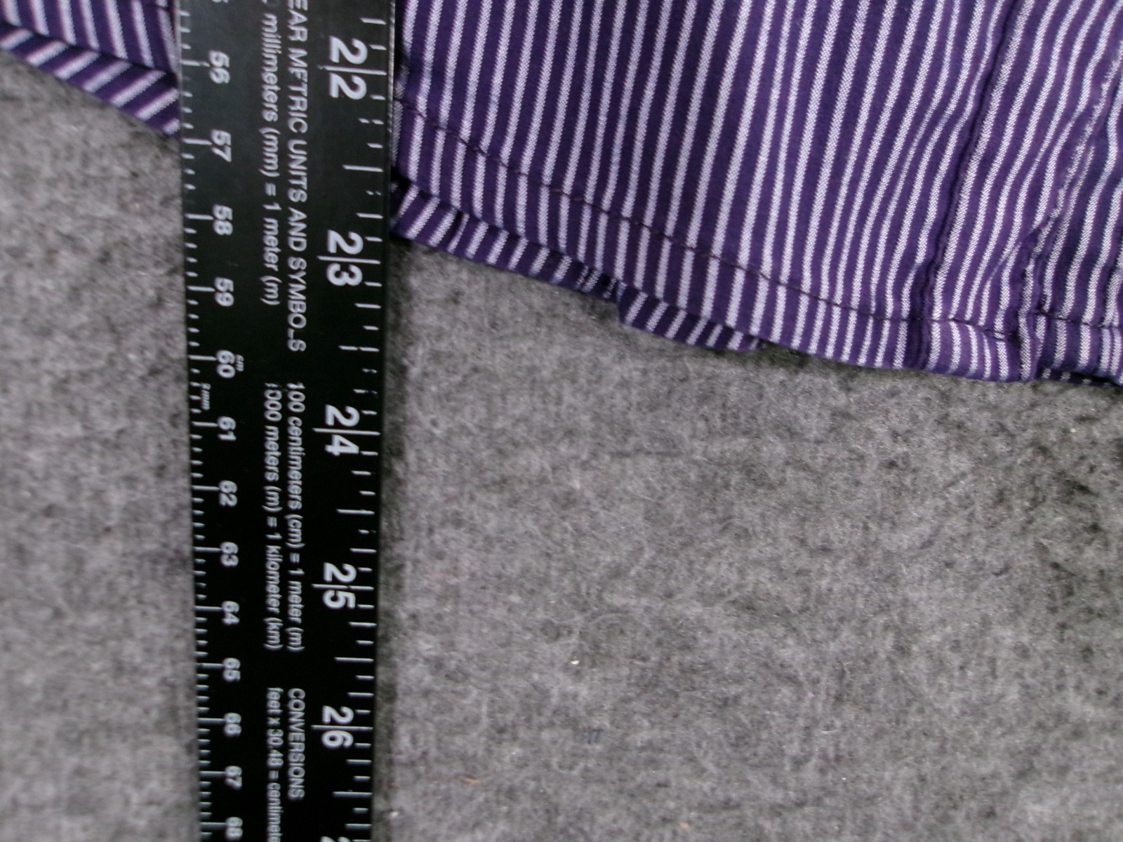 HM Top Woman 8 Purple Striped Base Layer Capsule Office Causal Preppy Day Basic