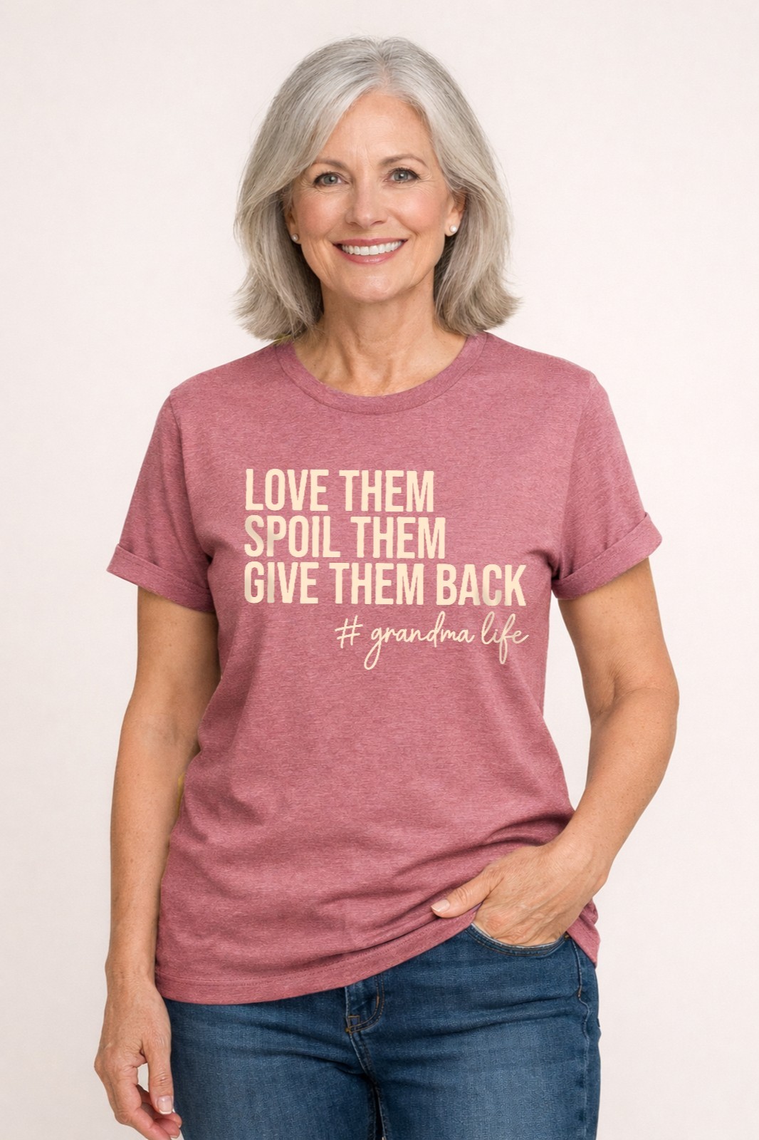 Women’s Funny Grandma Life T-Shirt Love Them Spoil Them Give Them Back Tee