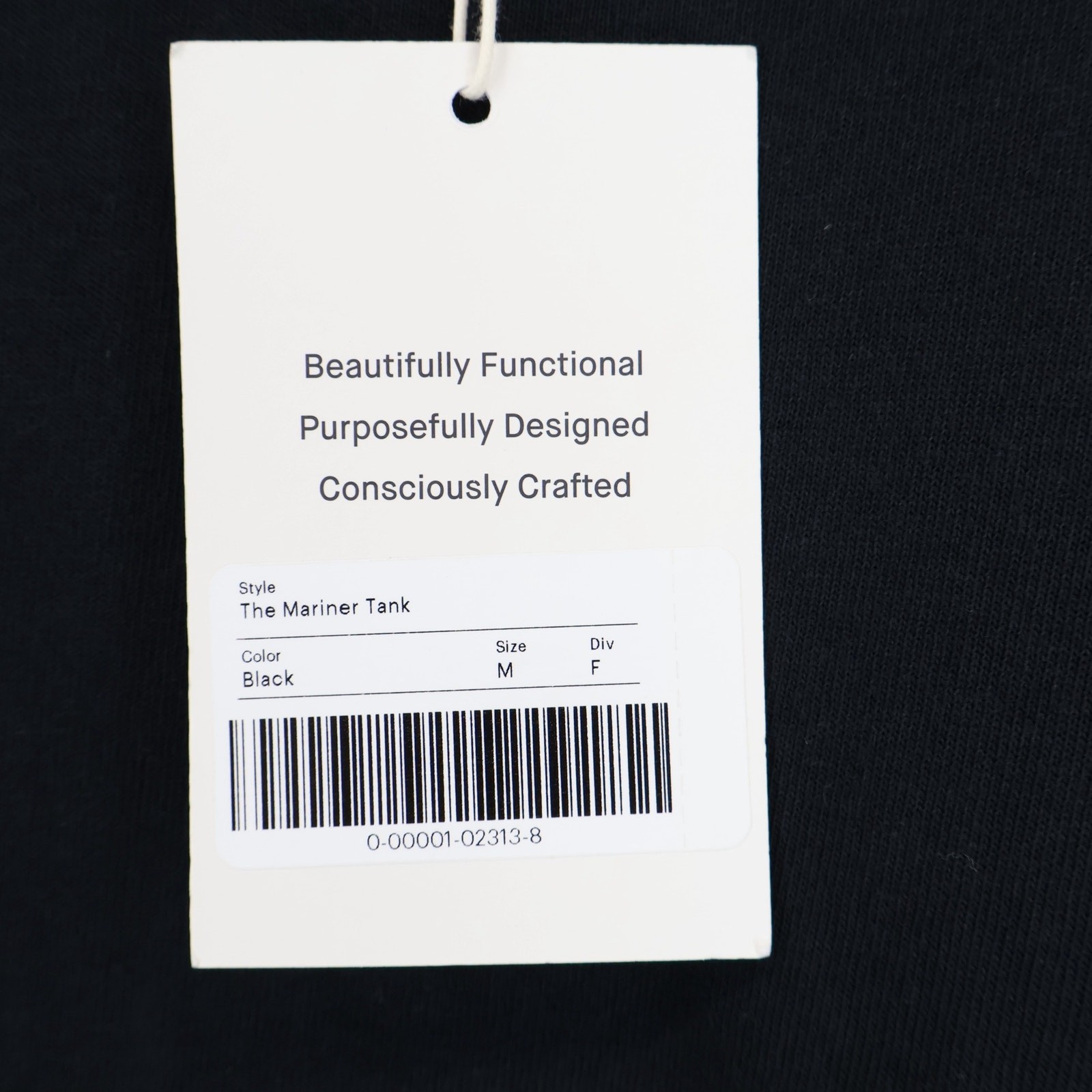 Everlane The Mariner Tank 100% Organic Cotton Black Size Medium NWT