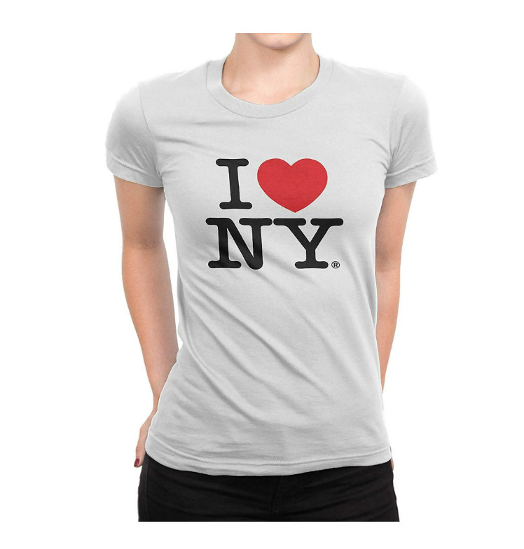 I Love NY Ladies T-Shirt Crewneck Tee Heart New York