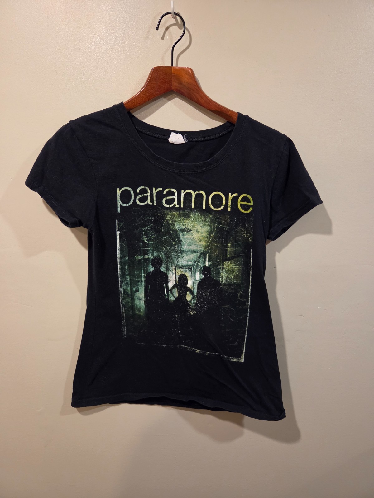 Paramore Womens Baby Doll Tee Shirt Sz XL Band Tee Black Concert Music Emo Metal