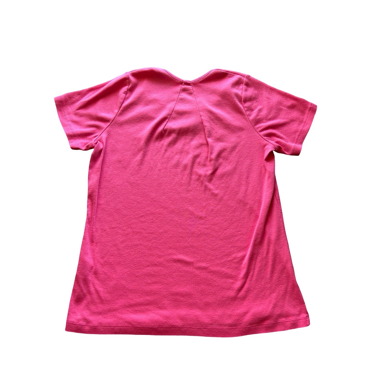 Basic Editions Pink Butterfly Floral Rhinestone Embroidered Top Y2K Womens L