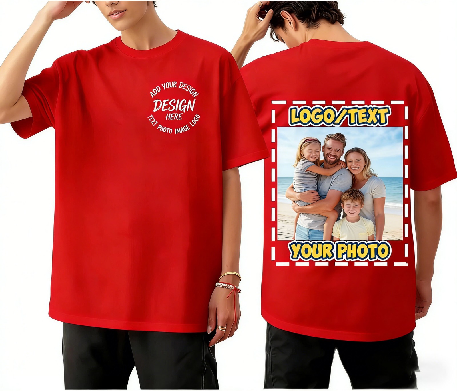 Personalized Custom T Shirt Your Text/Logo/Photo Any Design Adult Men Women Gift