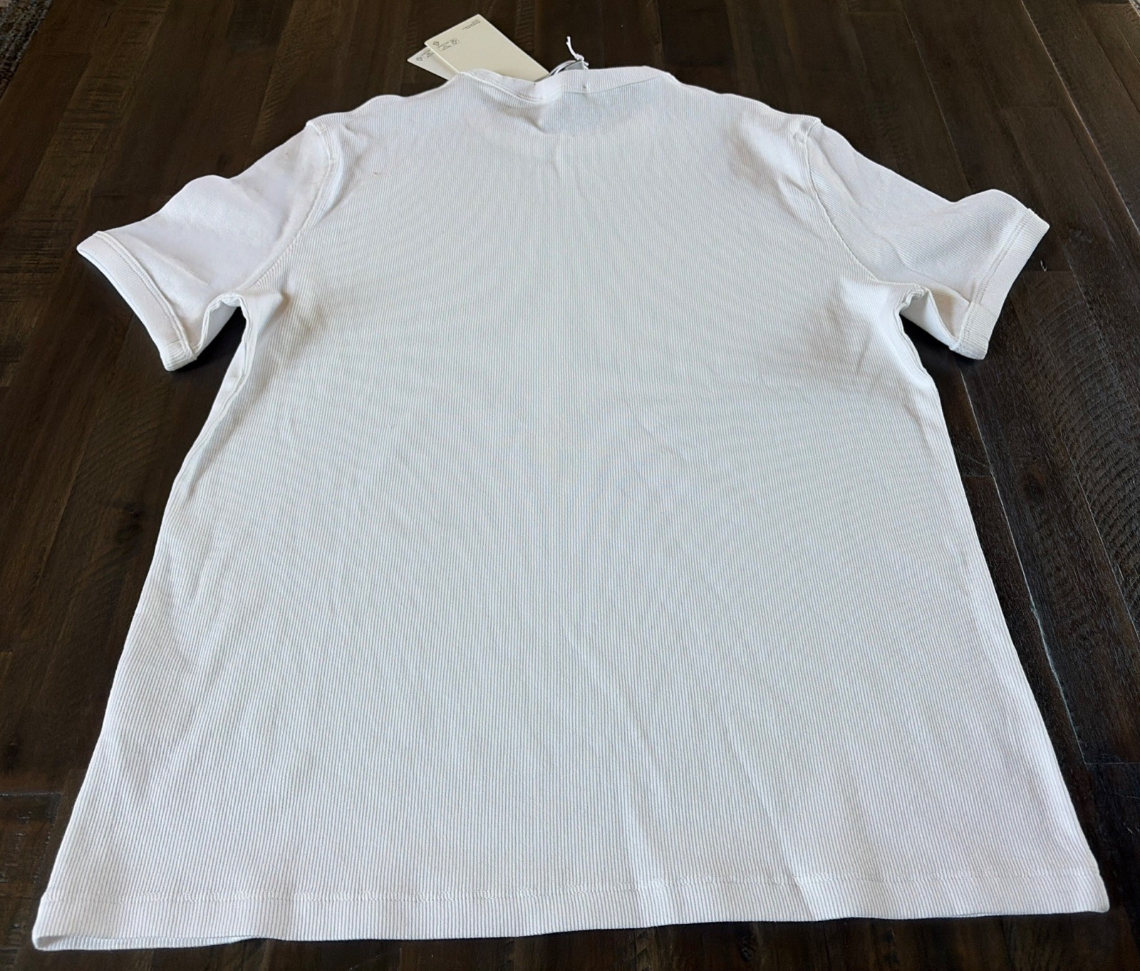 NWT COS Organic Cotton Slim Ribbed Women’s T-Shirt Sz XL New White