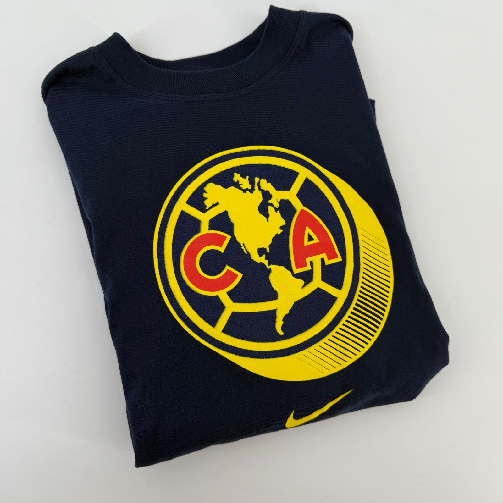 Nike Club America Soccer T Shirt Loose Fit Women’s X-Large Navy Blue