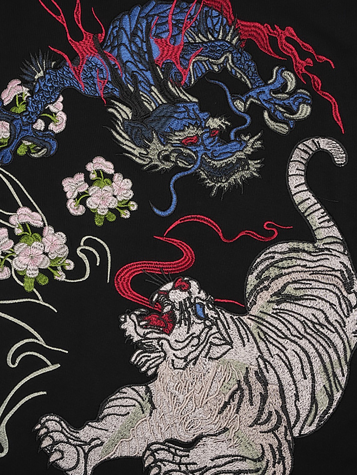 Niepce Men’s War of Beasts Embroidery Tee Japanese Streetwear T-Shirt