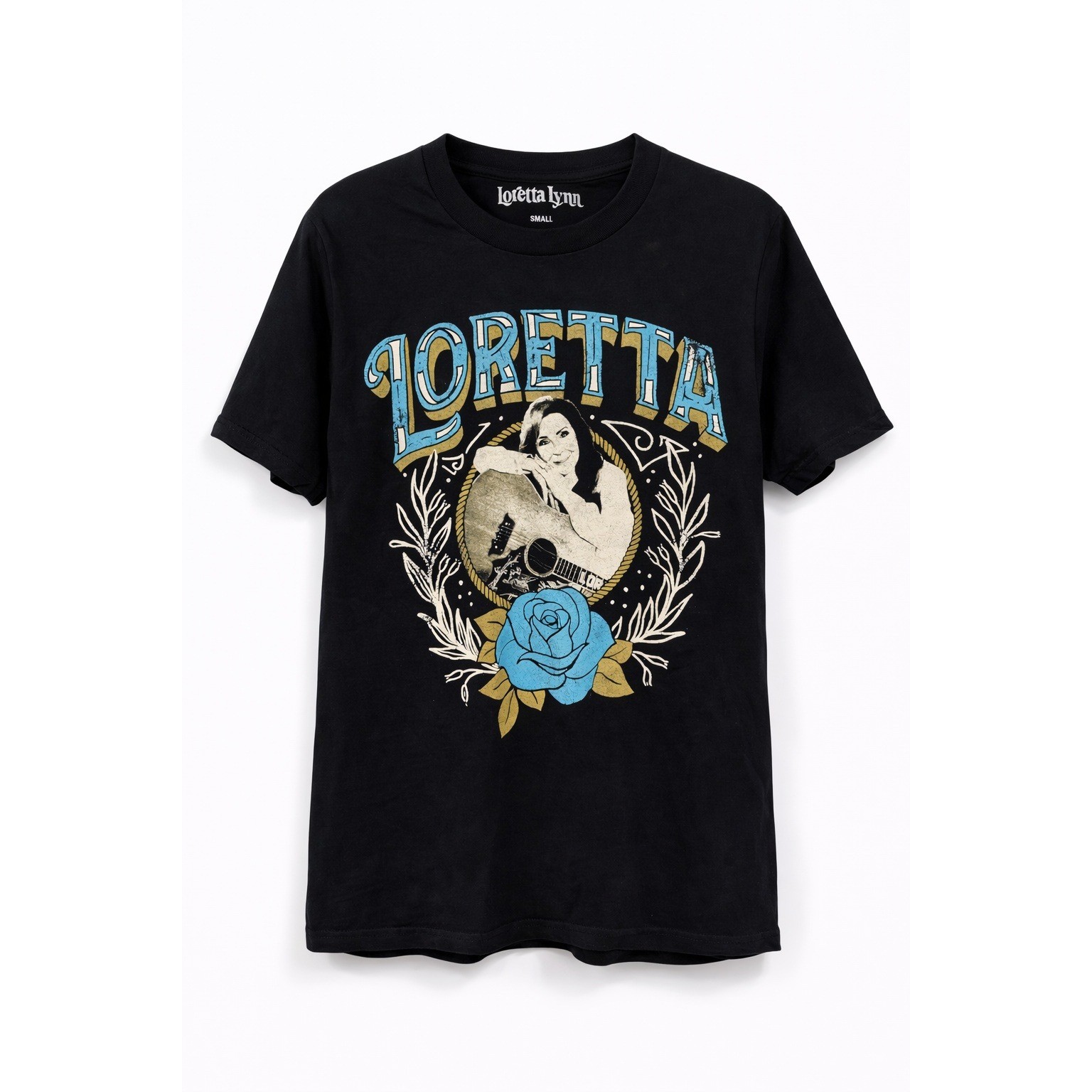 Loretta Lynn Country Music Legend Graphic T Shirt Black Small