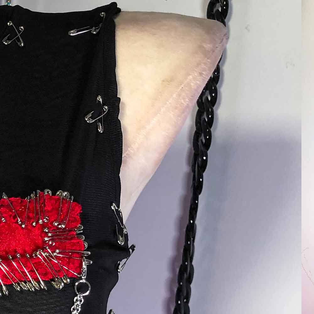 Goth Tops Punk Mini Rock Clothes Grunge Gothic Tank Emo Clothing Y2K Chic H5
