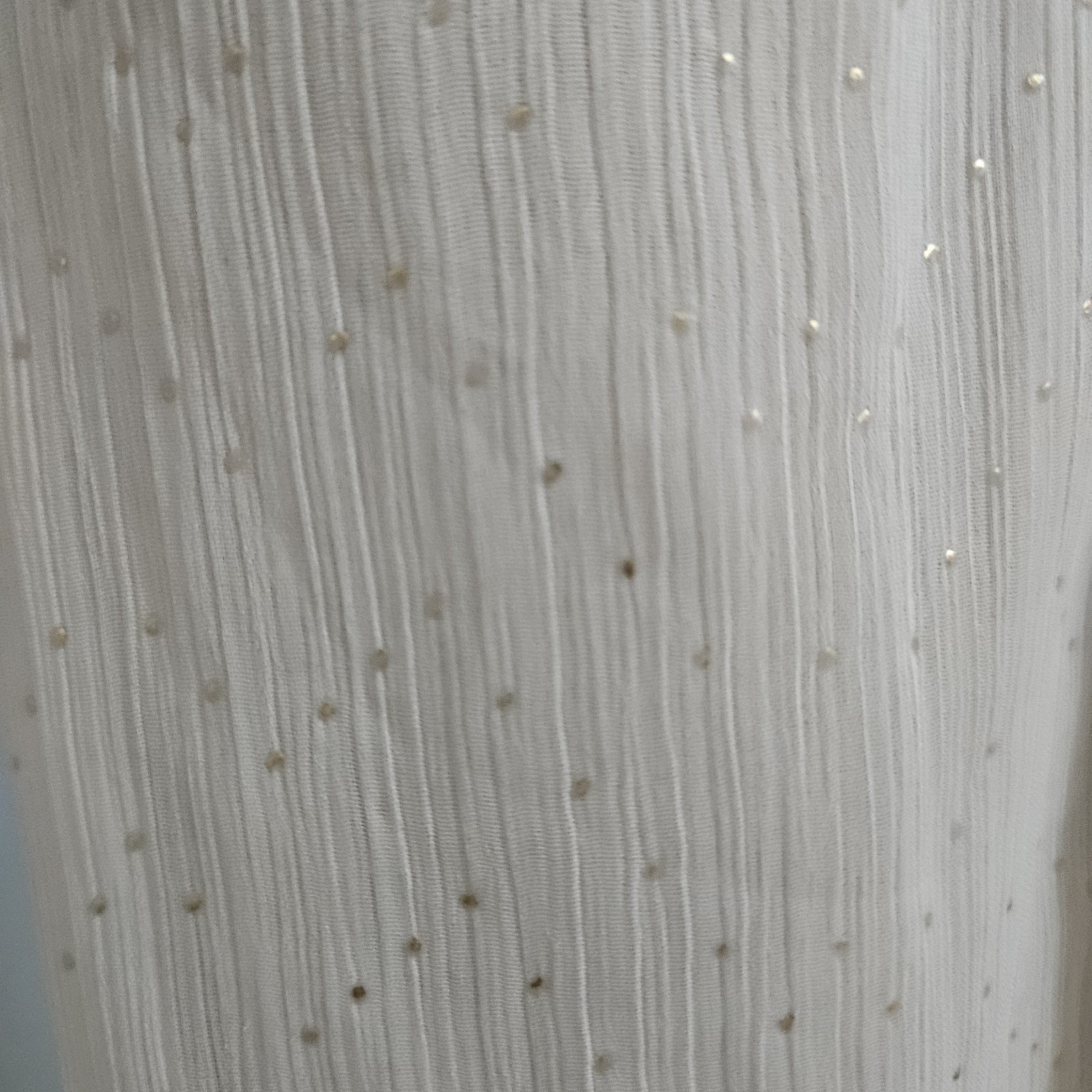 Xhilaration Tank Top Cream Gold Polka Dot Sheer Tiered Layer Fairy Y2K Flouncy