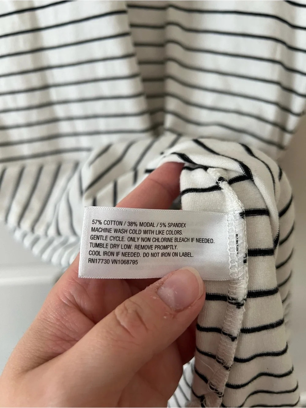 A New Day White Black Stripe Midi T-Shirt Dress XL