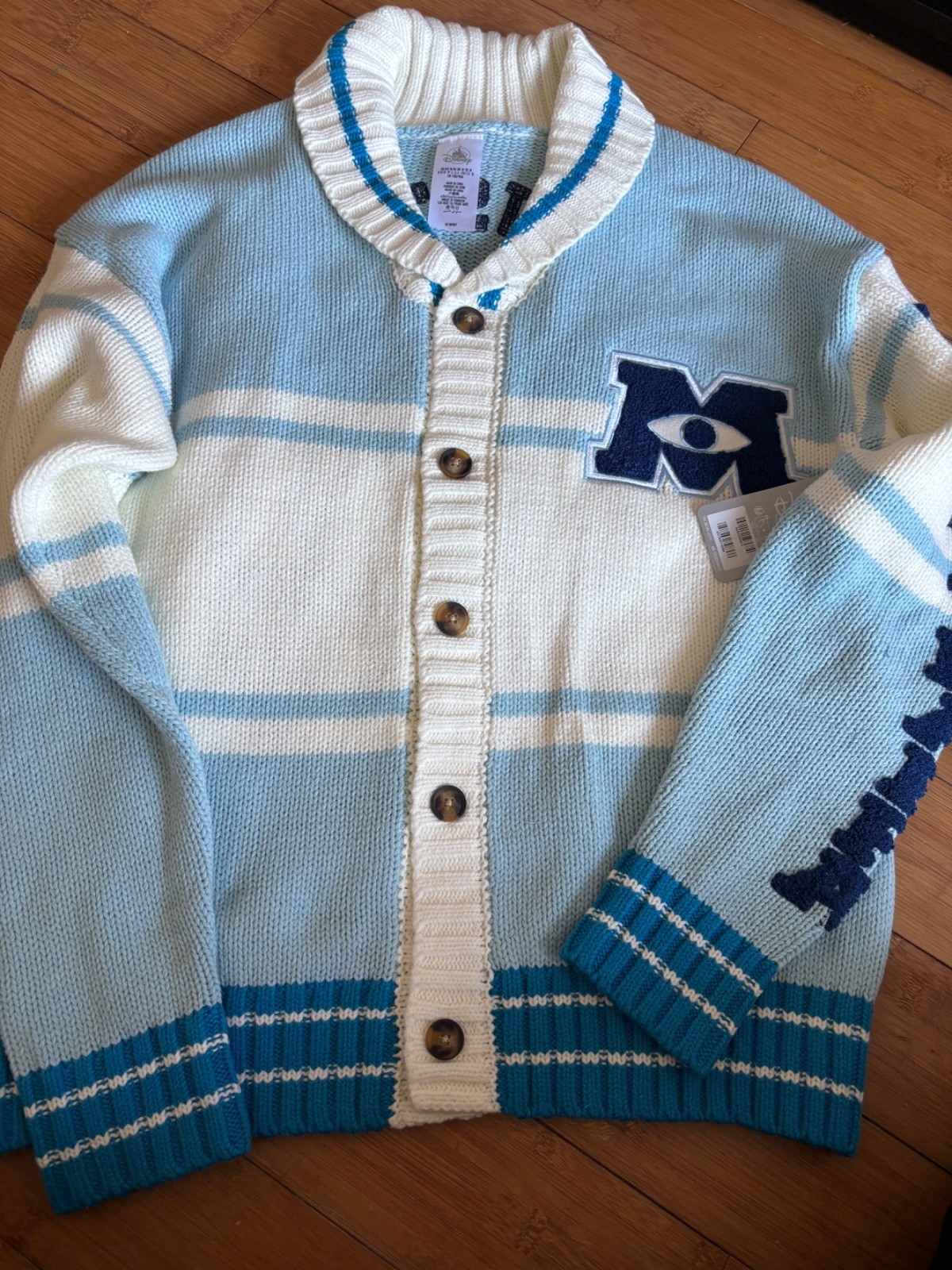 monsters inc monsters university disney store size medium cardigan