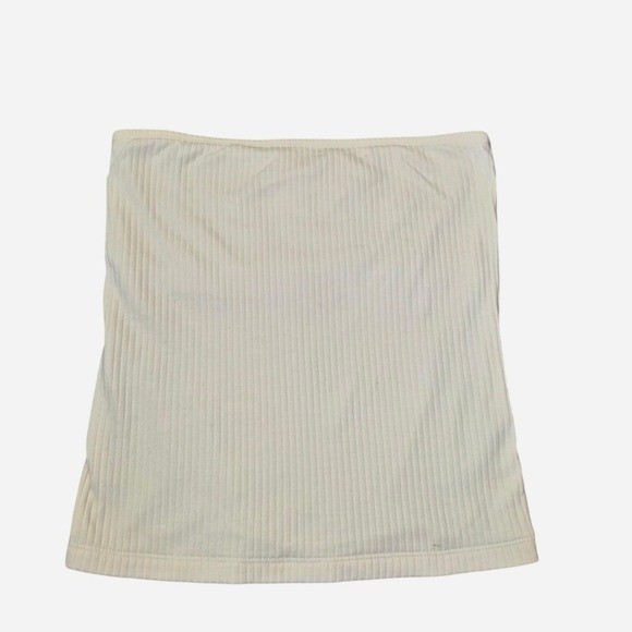 Butter yellow ribbed tube top