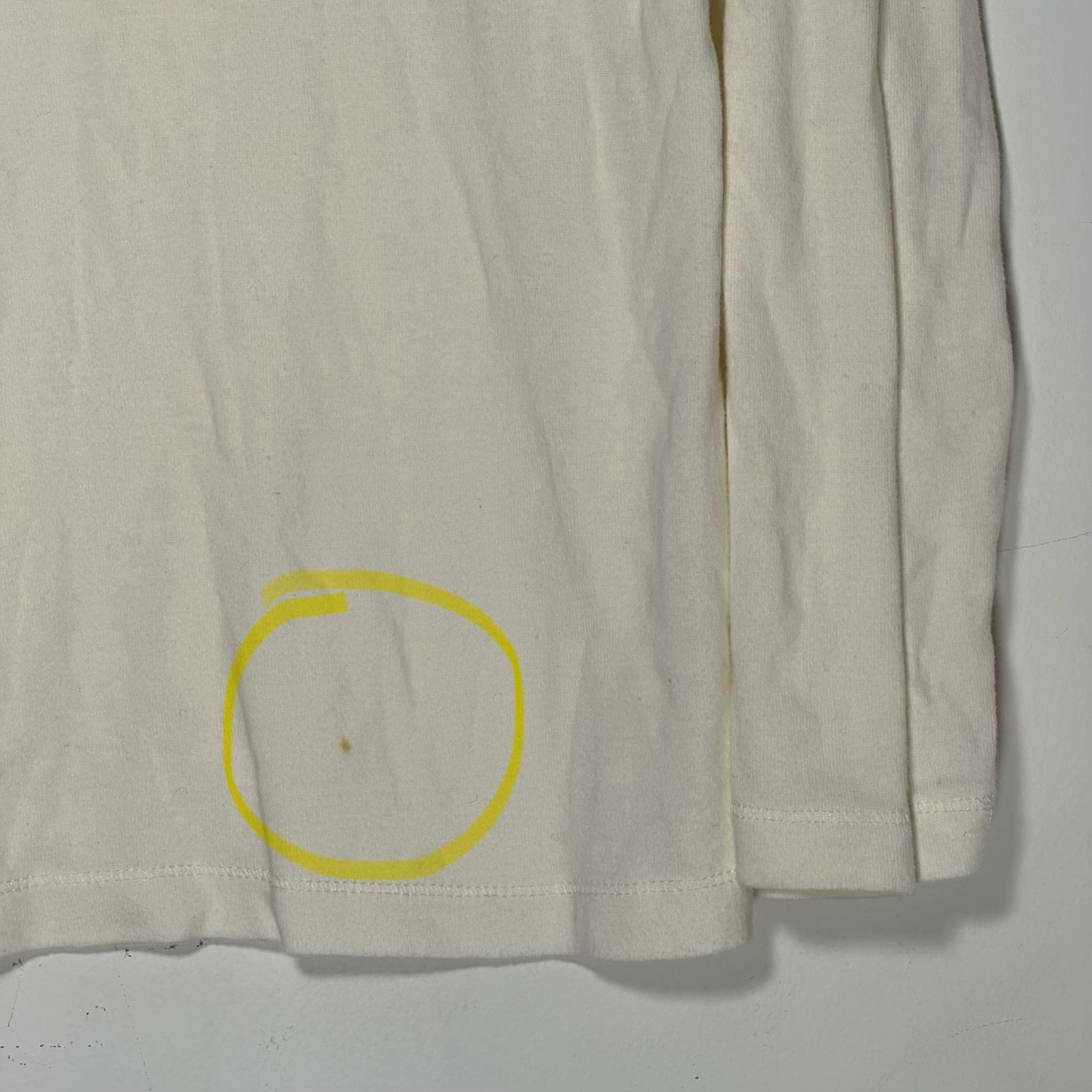 Sonoma Life + Style Womens Everyday Tee Long Sleeve Cotton Cream Top Large