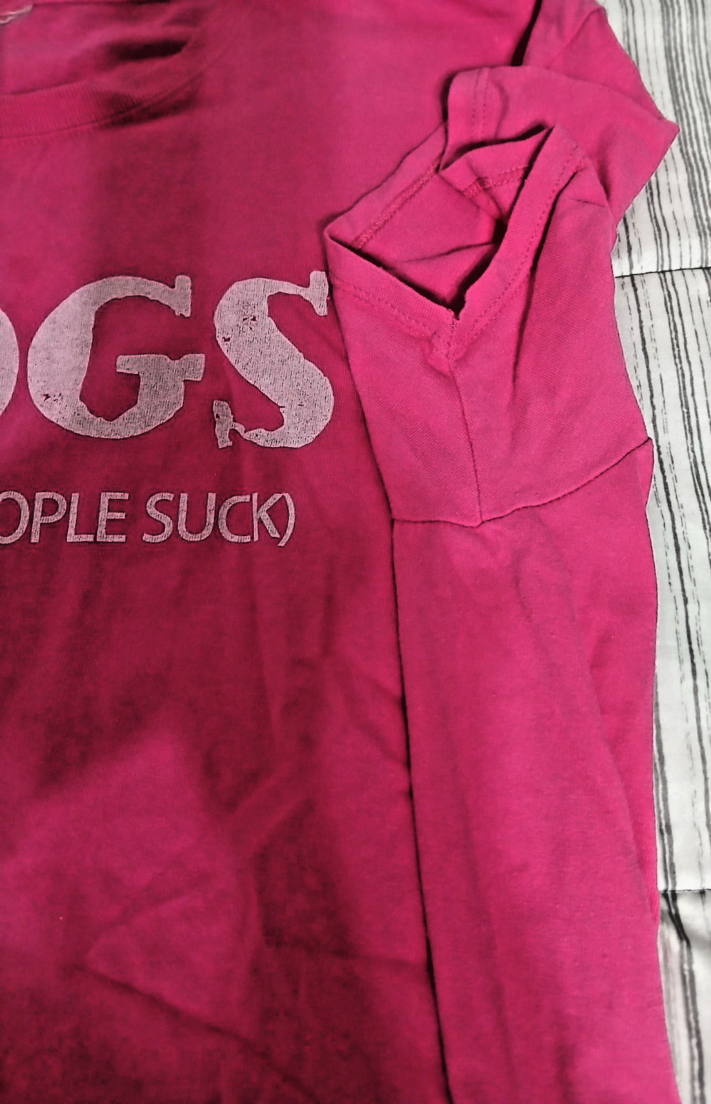 Womans 2XL , Pink Tee Shirt, Crew Neck , Tubular Knit, no label