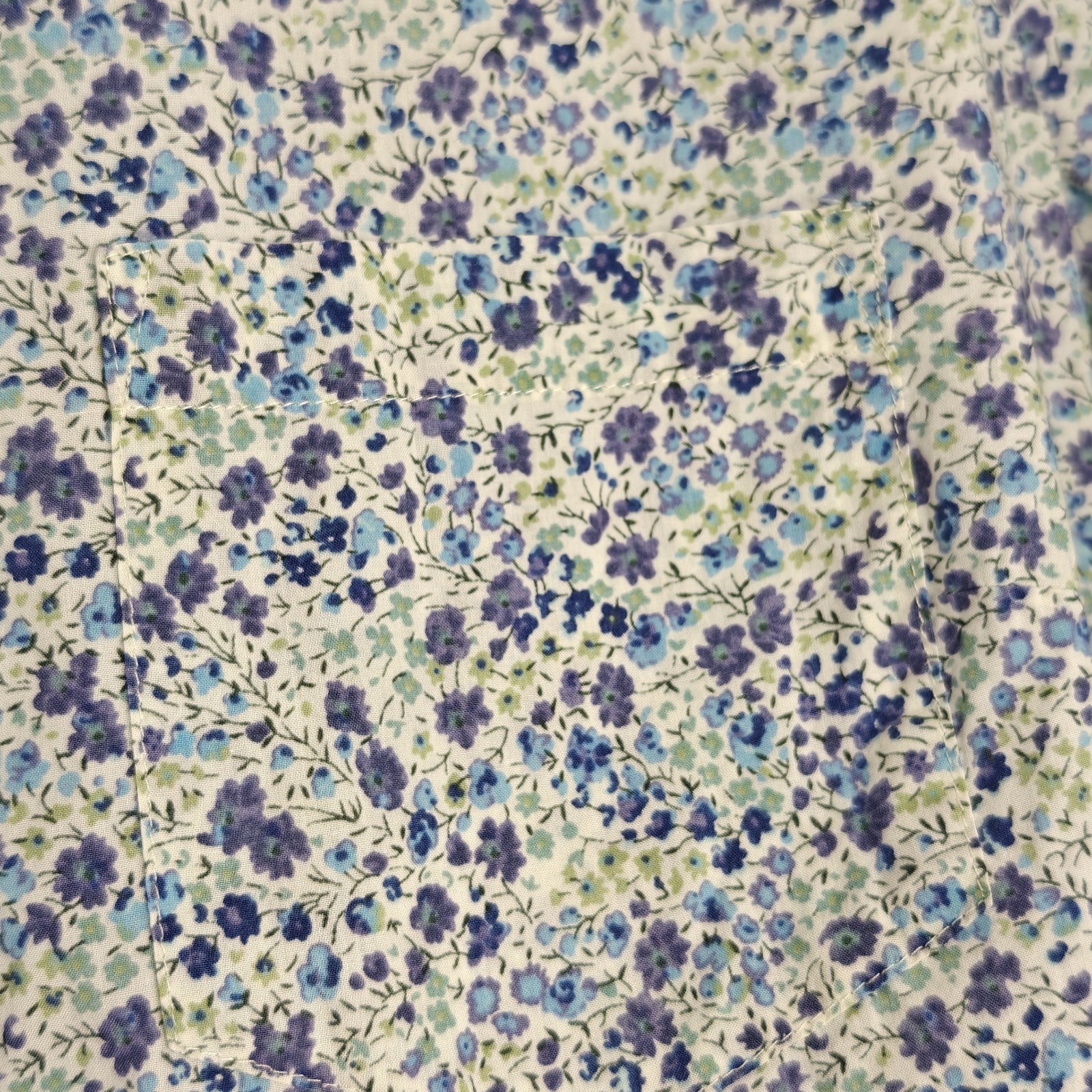 J. Crew Liberty Art Fabric Phoebe Popover Top Size 4 Blue Floral Boho Shirt