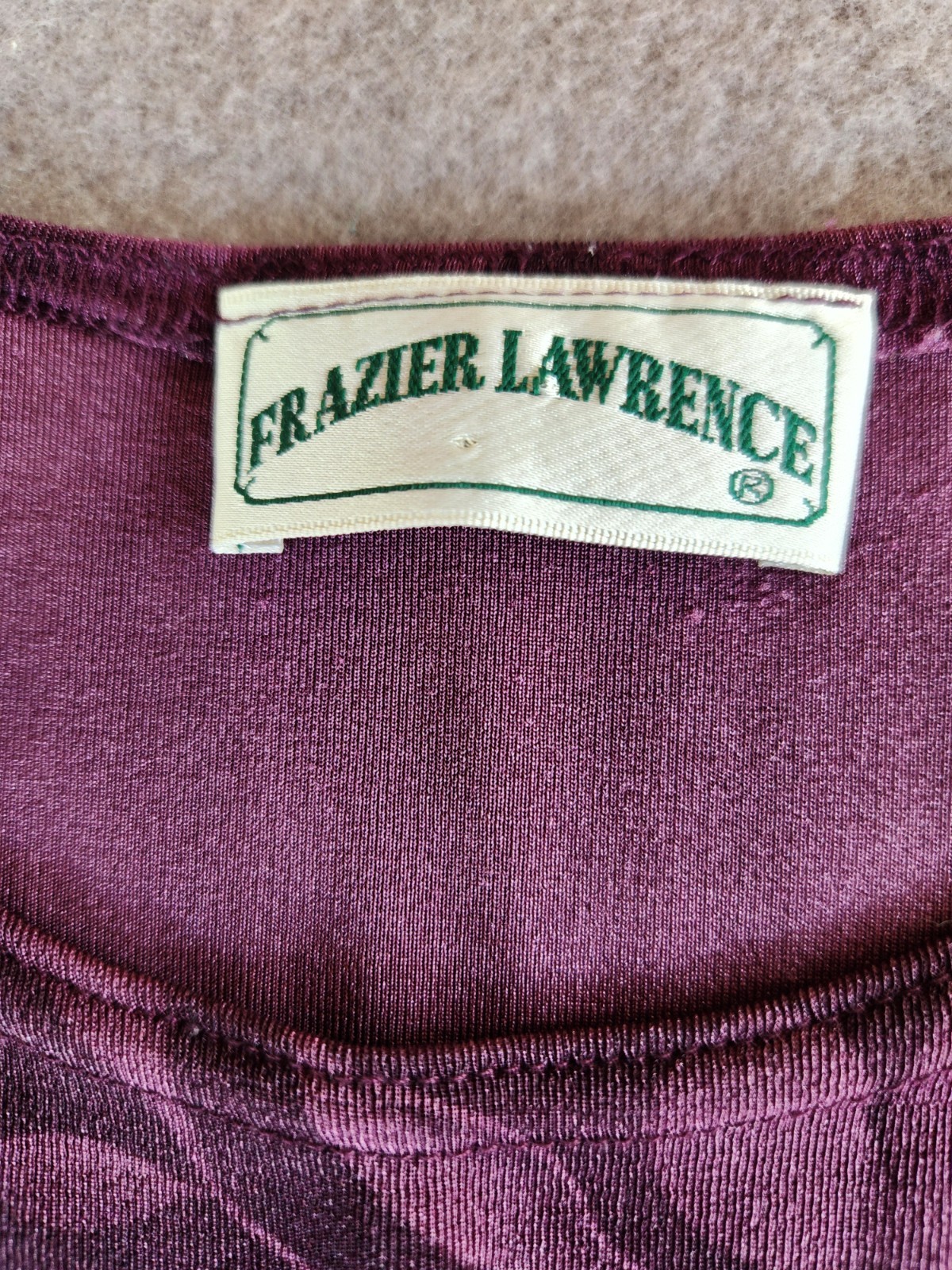 Vintage 90s Frazier Lawrence M Floral Tank Top Women Plum Stretch