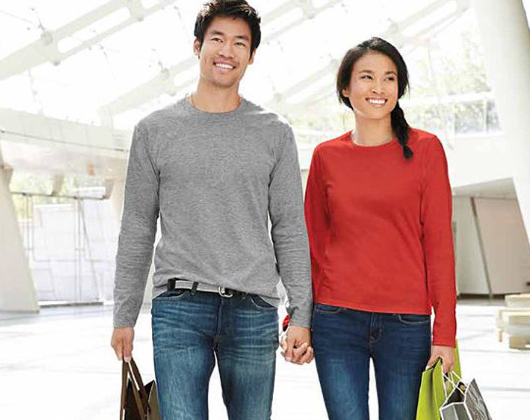 AU STOCK LADIES COTTON PLAIN BASIC LONG SLEEVE STRETCHY TOP TEE T-SHIRT T166