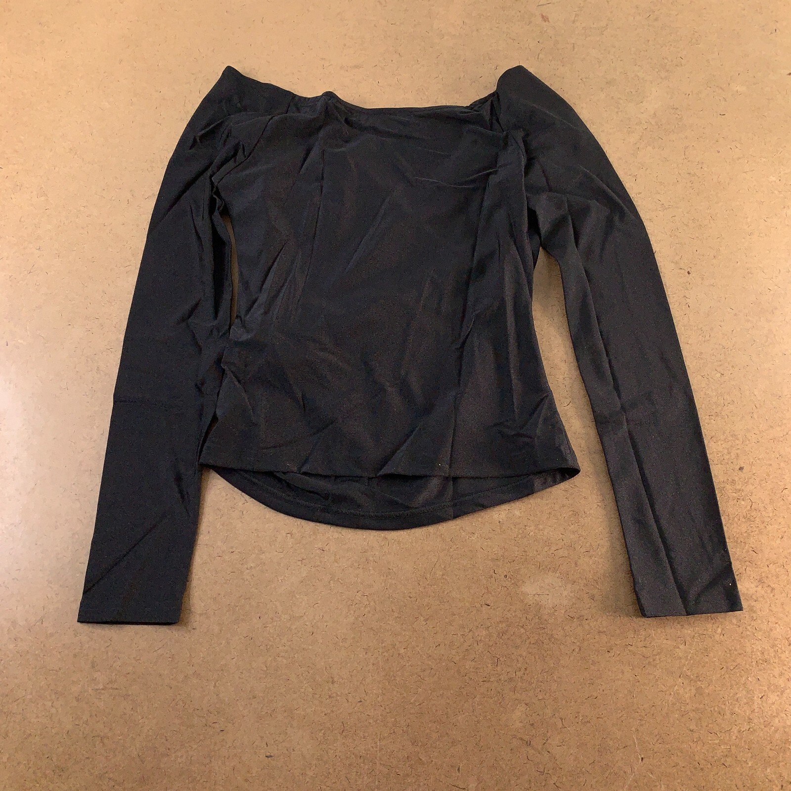 Finesse Women’s Size Large Black Licorice Cait Off The Shoulder Top & Gloves New